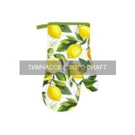 Рукавичка ARDESTO Sicilian lemons 18х30см, 100% поліестер (верх), 100% бавовна (низ), зелений