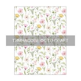 Рушник для кухні ARDESTO Spring flowers 50x68см, 100% бавовна, білий