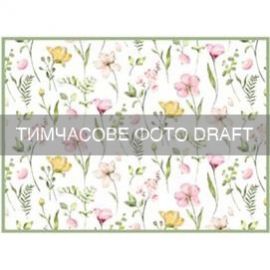 Килимок для сушіння посуду ARDESTO Spring flowers 38x51см, 100% поліестер, білий