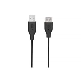 Кабель 2E USB-A > USB-AF заряджання/синхронізації 1.8м, чорний