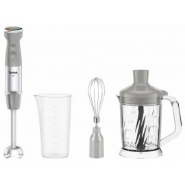 Блендер Tefal заглибний Quickchef+ 1000Вт, 3в1, чаша-800мл, чопер-1000мл, турборежим, сріблясто-сірий