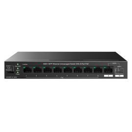 Комутатор TENDA TEG1110PF-8-120W 8xGE PoE, 1xGE, 1xSFP, Некерований