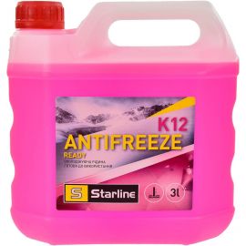 Антифриз Starline Ready to Use G-12+  червоний -30°C 3л (NA K12READY-3)