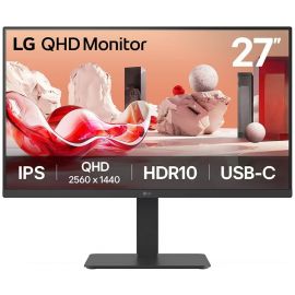Монітор LG 27" 27BA65QB-B HDMI, 2xDP, USB-C, MM, IPS, 2560x1440, 100Hz, sRGB 98%, Pivot, HDR10