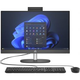 Комп'ютер персональний моноблок HP 240-G10 23.8" FHD IPS AG, Intel i3-N300, 8GB, F512GB, UMA, WiFi, кл+м, DOS, чорний