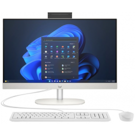 Комп'ютер персональний моноблок HP 240-G10 23.8" FHD IPS AG, Intel U7-155U, 16GB, F512GB, UMA, WiFi, кл+м, 2р, DOS, білий