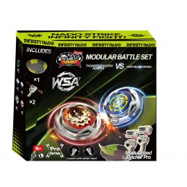 Набір Infinity Nado VII Pro Series Modular Battle Set Громовий Мисливець Тіней і Вогняне Колесо Вибуху (Thunder Shadow Hunter vs Fiery Blast Wheel)