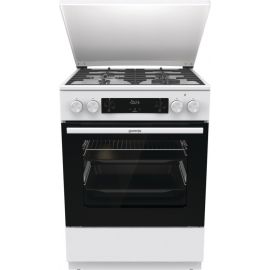 Плита Gorenje комбінована, 71л, 60x60см, дисплей, чавун,з кришкою, програматор IconLed, білий