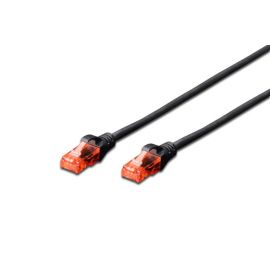 Патч-корд DIGITUS CAT 6 UTP, 1м, AWG 26/7, CCA, PVC, чорний