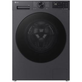 Стиральная машина LG фронтальная, 8кг, 1200, A, 48см, дисплей, пар, инвертор, чорний матовий