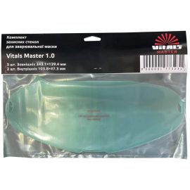 Скло захисне для маски зварювальника Vitals Master 1.0 комплект 5шт