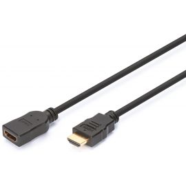Кабель DIGITUS HDMI High speed + Ethernet (AM/AF) 2.0м, чорний