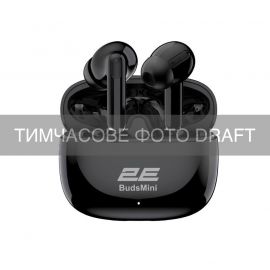 Навушники TWS 2E BudsMini, BT 6.0, IPX4, SBC, Touch control, Mic, чорний
