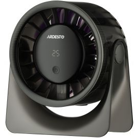 Вентилятор ARDESTO OneBreeze FT-M95B настільний, 12см, дисплей, акумулятор, USB-A Type-C, сірий