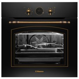 Духова шафа Hansa електрична, 62л, A, конвекція, ретро дизайн, чорний
