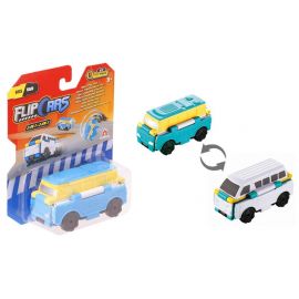 Машинка-трансформер Flip Cars 2в1 Міський транспорт, Автобус і Мікроавтобус