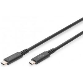 Кабель DIGITUS USB-C > USB-C заряджання/синхронізації, Type-C, 1м, чорний
