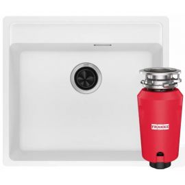 Комплект - мийка MRG 610-52 TL фраграніт, білий, 114.0668.820 і подрібнювач харч. відходів SLIM 50, 134.0715.098, вкл. Сифон