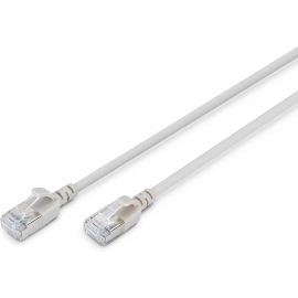 Патч-корд DIGITUS CAT 6a F-FTP Slim, 3 м, AWG 32/7, Cu, LSZH, сірий