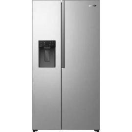 Холодильник SBS Gorenje, 179х62х91см, 2 двері, 347(181)л, А+, NF+, Інв., Зона св-ті, диспенсер, Внутр. Диспл, нерж