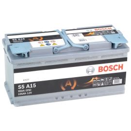 Акумулятор Bosch S5 AGM 12В 105Аг 950А R+ (0 092 S5A 150)