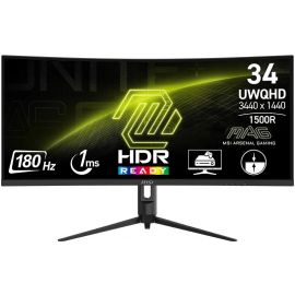 Монітор MSI 34" MAG 342CQR-E2 2xHDMI, DP, Audio, VA, 3440x1440, 21:9, 180Hz, 1ms, sRGB 119%, CURVED, FreeSync, HAS