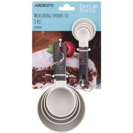 Набір мірних ложок ARDESTO Tasty Baking, 8шт, пластик, нержавіюча сталь, сірий світлий