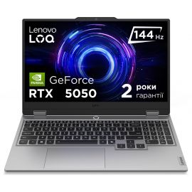 Ноутбук Lenovo LOQ-15IRX10 15.6" FHD IPS AG, Intel i7-13645HX, 32GB, F512GB, NVD5050-8, DOS, сірий