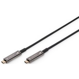 Кабель DIGITUS USB-C UHD 4K, AOC hybrid-fiber, type C M/M, 10м, чорний