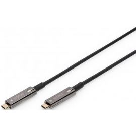 Кабель DIGITUS USB-C UHD 4K, AOC hybrid-fiber, type C M/M, 15м, чорний