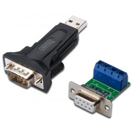Адаптер DIGITUS USB 2.0 to RS232, RS485 incl., чорний