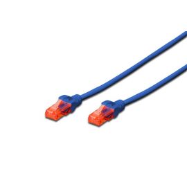 Патч-корд DIGITUS CAT 6 UTP, 0.5м, AWG 26/7, CCA, PVC, синій