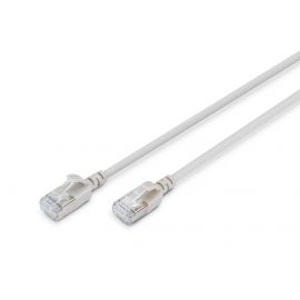 Патч-корд DIGITUS CAT 6a F-FTP Sliim, 5 м, AWG 32/7, Cu, LSZH, сірий