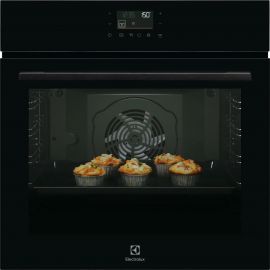 Духова шафа Electrolux електрична, 72л, A++, пара, дисплей, конвекція, піроліз, телескопічні напрямні, чорний