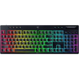 Клавіатура механічна BlackWidow V4 Low-profile HyperSpeed, 104key, Yellow Switch, USB-A/WL/BT, EN, RGB, чорний