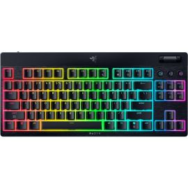 Клавіатура механічна Razer BlackWidow V4 Low-profile TKL HyperSpeed, 87key, Green Switch, USB-A/WL/BT, EN, RGB, чорний