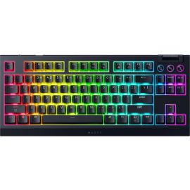 Клавіатура механічна Razer BlackWidow V4 TKL HyperSpeed, 87key, Orange Switch Gen-3, USB-A/WL/BT, EN, RGB, чорний