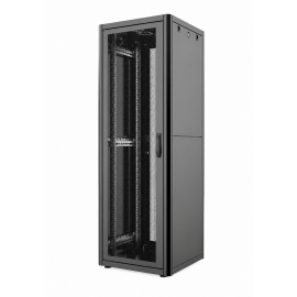 Шафа MIRSAN 19", 42U, GTN, перфоровані двері, 600x1000 мм, максимально 1000 кг, сіра