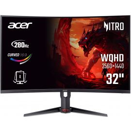 Монітор Acer 31.5" Nitro XZ323QUZ1bmiiprx 2xHDMI, DP, MM VA, 2560x1440, 280Hz, 1ms, CURVED