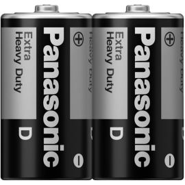 Батарейка Panasonic Extra Heavy Duty вугільно-цинкова D(R20) плівка, 2 шт.