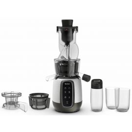 Соковитискач Tefal Ultra Juice шнековий 200Вт, чаша-6л, жмих-0.8л, пластик, сріблясто-чорний