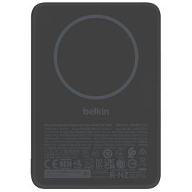 Акумулятор портативний літій-іонний Power Bank Belkin 10000мА·год, 20Вт/Qi2 7.5Вт, Slim Magnetic Ring, чорний