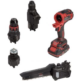 Набір акумуляторних інструментів Vitals Master COMBO KIT 4.1 18В модулі шурупокрута перфоратора пилки ланцюгової шліфмашини акб 1х2А·год 1х4А·год ЗП кейс